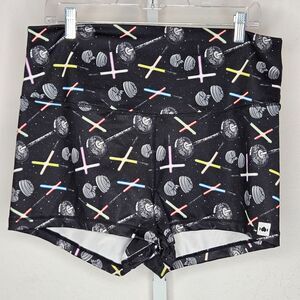 WODBOTTOM Star‎ Wars Black Lightsaber Print Women's Print Booty Shorts Size XXXL